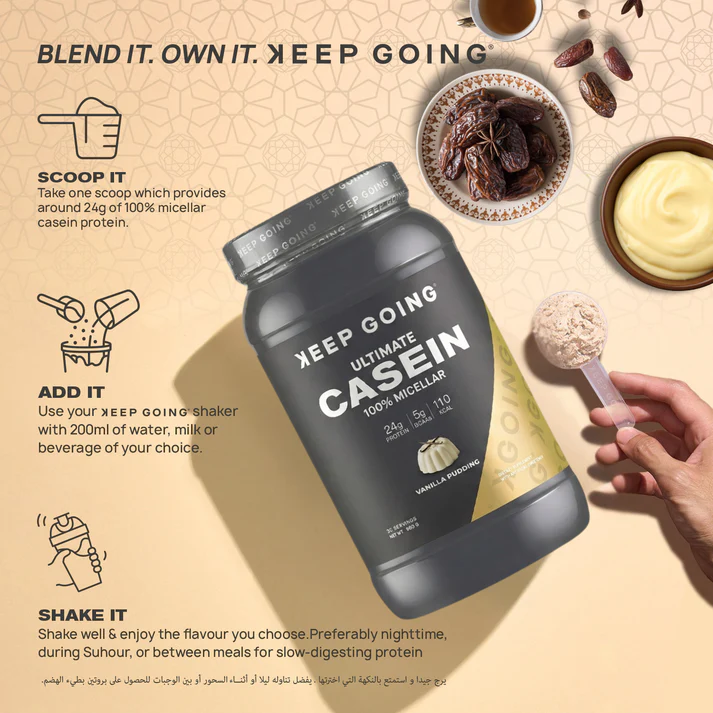 Keep Going Ultimate 100% Micellar Casein Vanilla Pudding For Adult