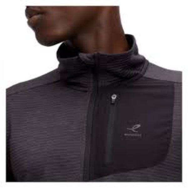 Energetics Willard M L/S Running T-Shirt For Men, Melange/Black