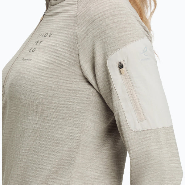 Energetics Wilona W L/S Running T-Shirt For Women, Melange/Grey Light/Grey/Anthracite