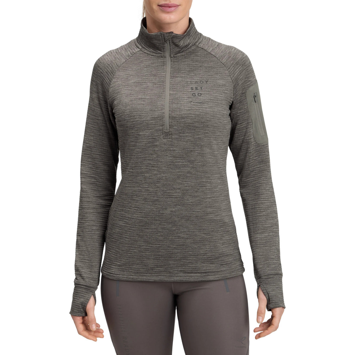 Energetics Wilona W women's half-zip running top, Anthracite - 1
