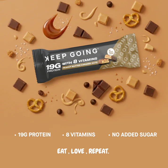 Keep Going Protein & Vitamin Bar Peanut Butter Caramel Nuts