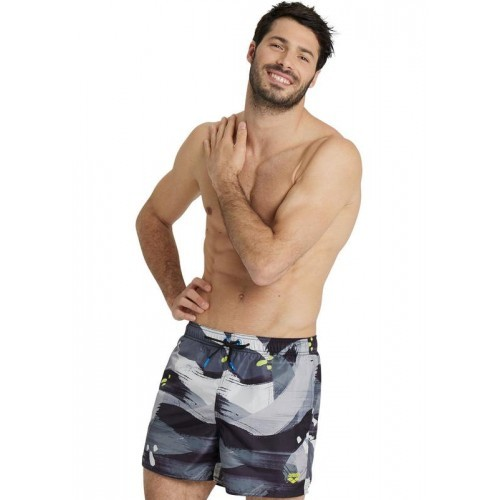 Arena Beach Swimming Short Allover For Men, Grey Multi