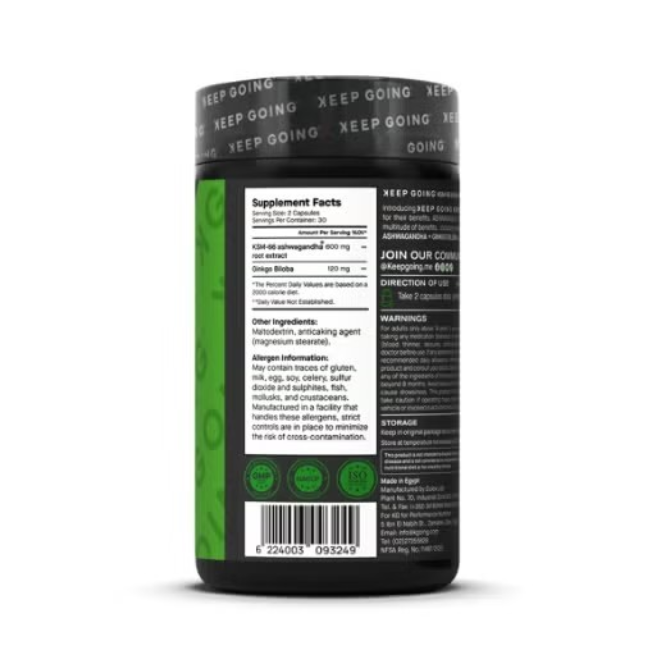 Keep Going Ashwagandha + Ginkgo Biloba For Adult