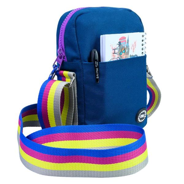Cubs Cross Body Bag For Unisex, Navy&Purple