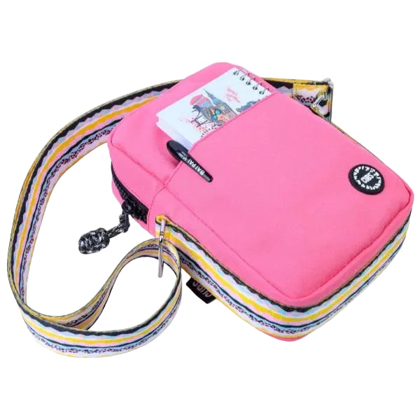 Cubs Cross Body Bag For Unisex, Pink&Black