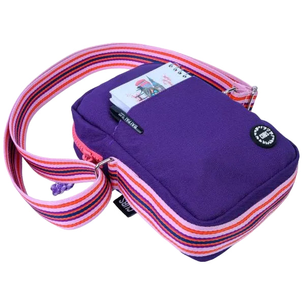 Cubs Cross Body Bag For Unisex, Purple&Fushia