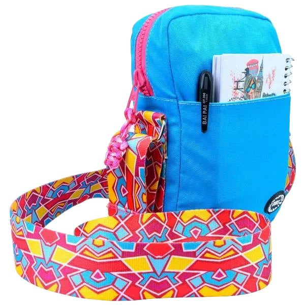 Cubs Cross Body Bag For Unisex, Blue&Pink