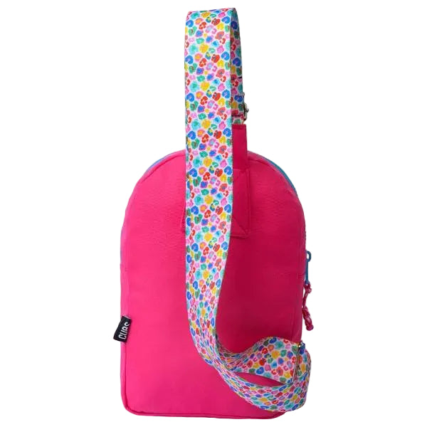 Cubs Sling 2 Front Pocket Cross Bag For Unisex, Hot Pink