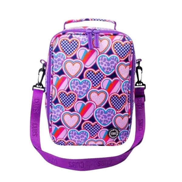 Cubs Purple Hearts Lunch Bag