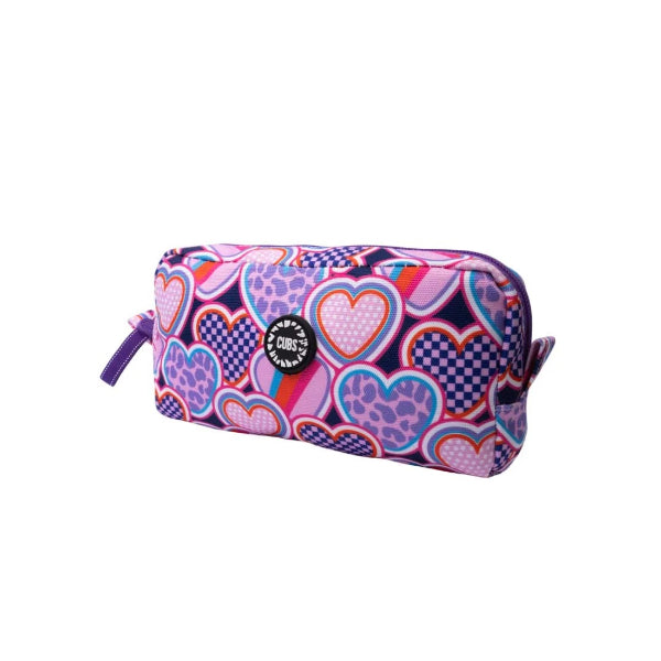 Cubs Purple Hearts Pencil Case