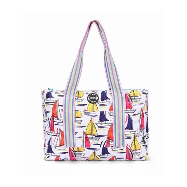Cubs Ships And Flowers Double Face Tote Bag For Unisex