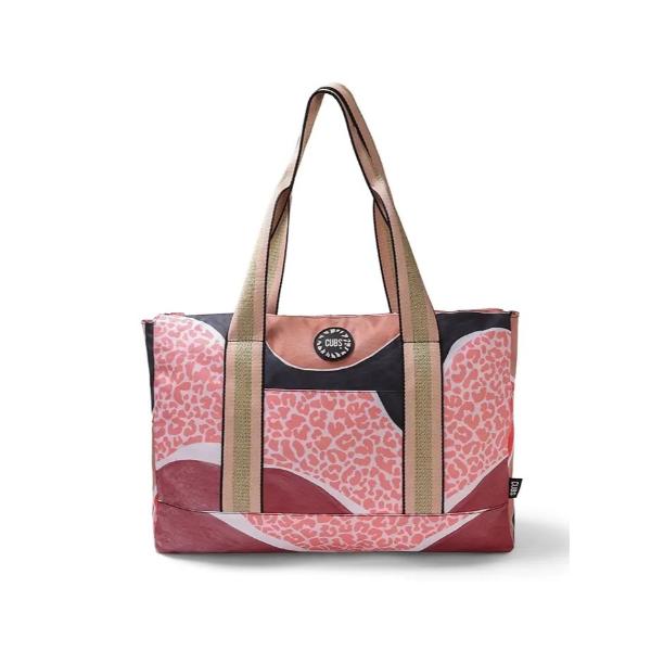 Cubs Brown Leopard Double Face Tote Bag For Unisex