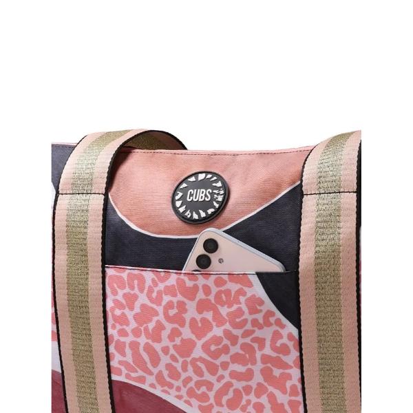 Cubs Brown Leopard Double Face Tote Bag For Unisex