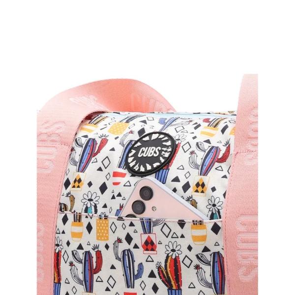 Cubs Pastel Colors And Cactus Double Face Tote Bag For Unisex