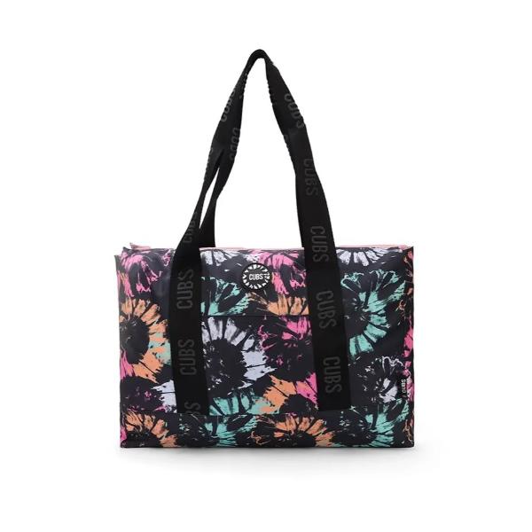 Cubs Black & Pink Tie Dye Double Face Tote Bag For Unisex