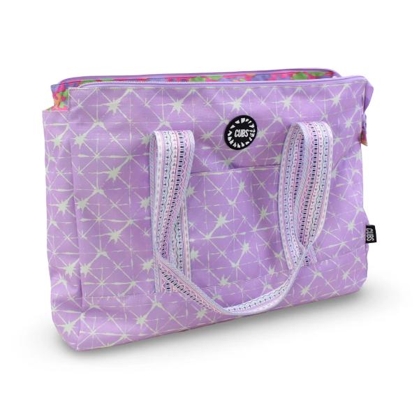 Cubs Lilac Sparks And Girly Camo Double Face Tote Bag For Unisex