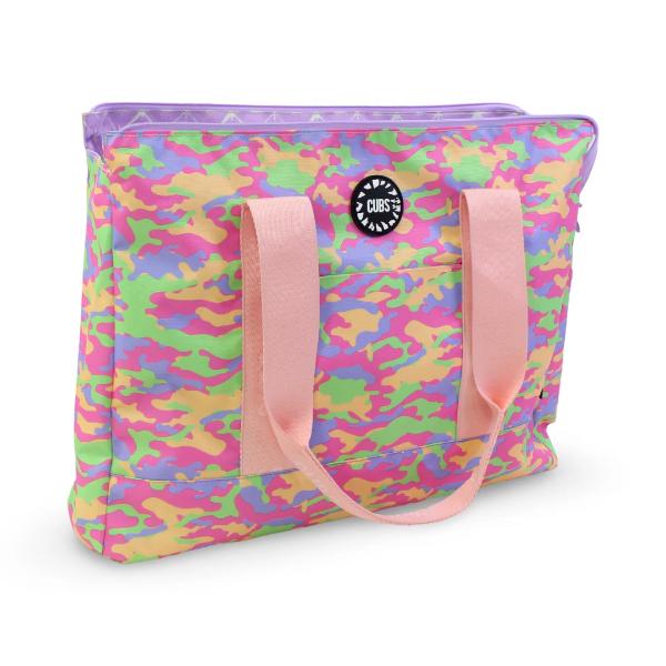 Cubs Lilac Sparks And Girly Camo Double Face Tote Bag For Unisex
