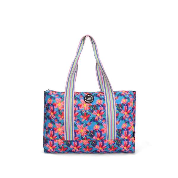 Cubs Bluish Flowers And Watermelon Ice-Crem Double Face Tote Bag For Unisex