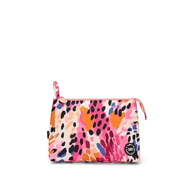 Cubs Brown Leopard Large Pouch For Unisex