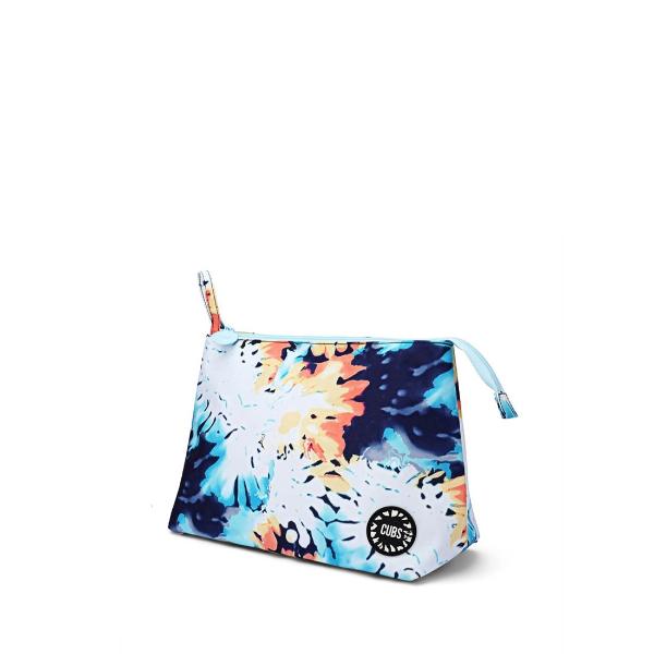 Cubs Blueish Tie Dye Large Pouch For Unisex