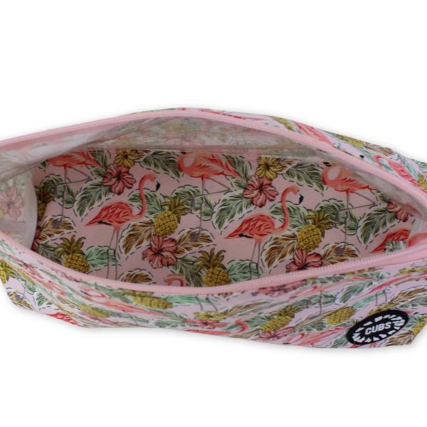 Cubs Pinkish Flamingos Large Pouch For Unisex