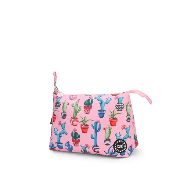 Cubs Pink Cactus Large Pouch For Unisex