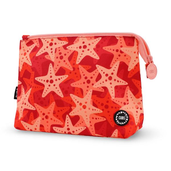Cubs Peach Stars Medium Pouch For Unisex