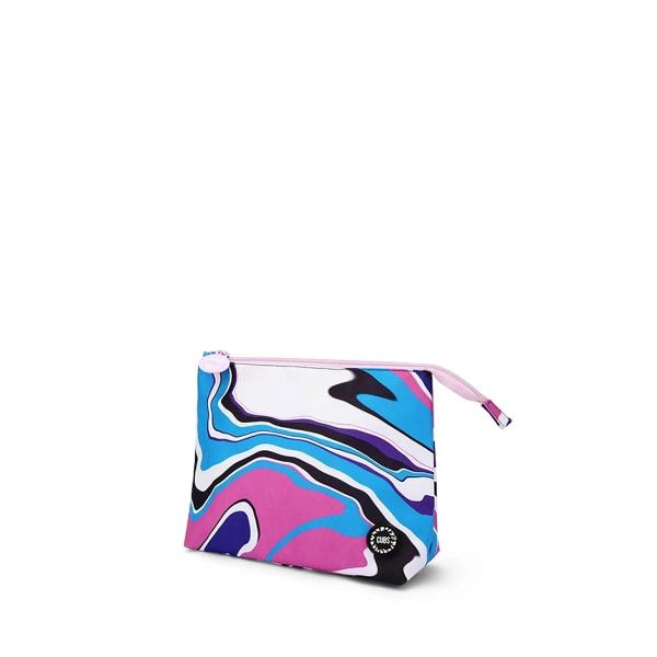 Cubs Pink And Turquoise Swirls Medium Pouch For Unisex