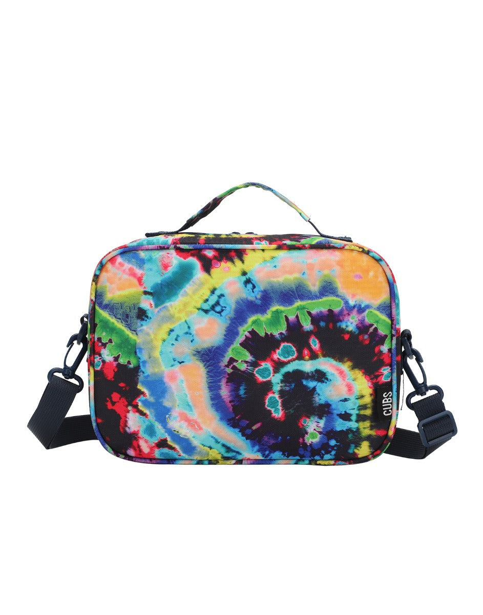 Cubs Black Tie Dye Swirls Lunch Bag