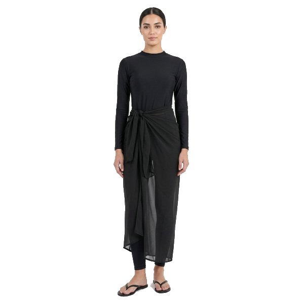 Aerobird Chiffon Wrap For Women, Black