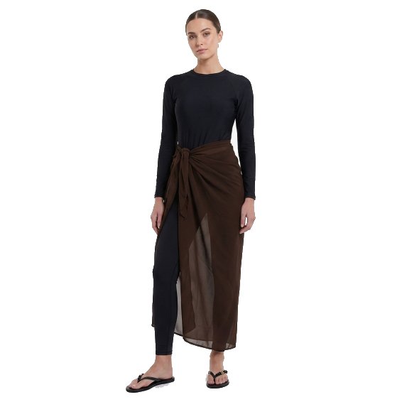 Aerobird Chiffon Wrap For Women, Brown