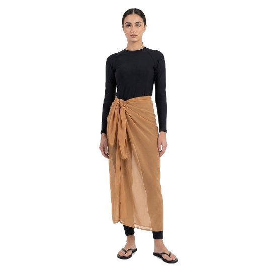 Aerobird Chiffon Wrap For Women, Dark Beige
