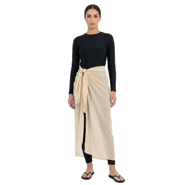 Aerobird Chiffon Wrap For Women, Light Beige