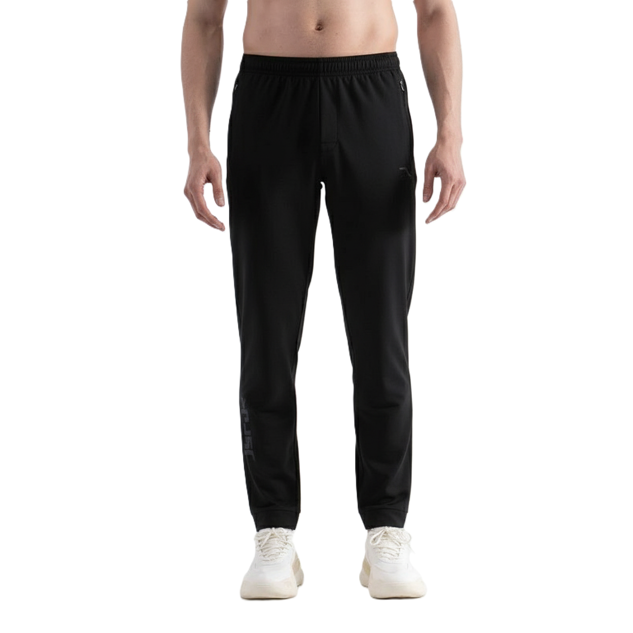 Anta Fitness Knit Track Pants For Men, Black