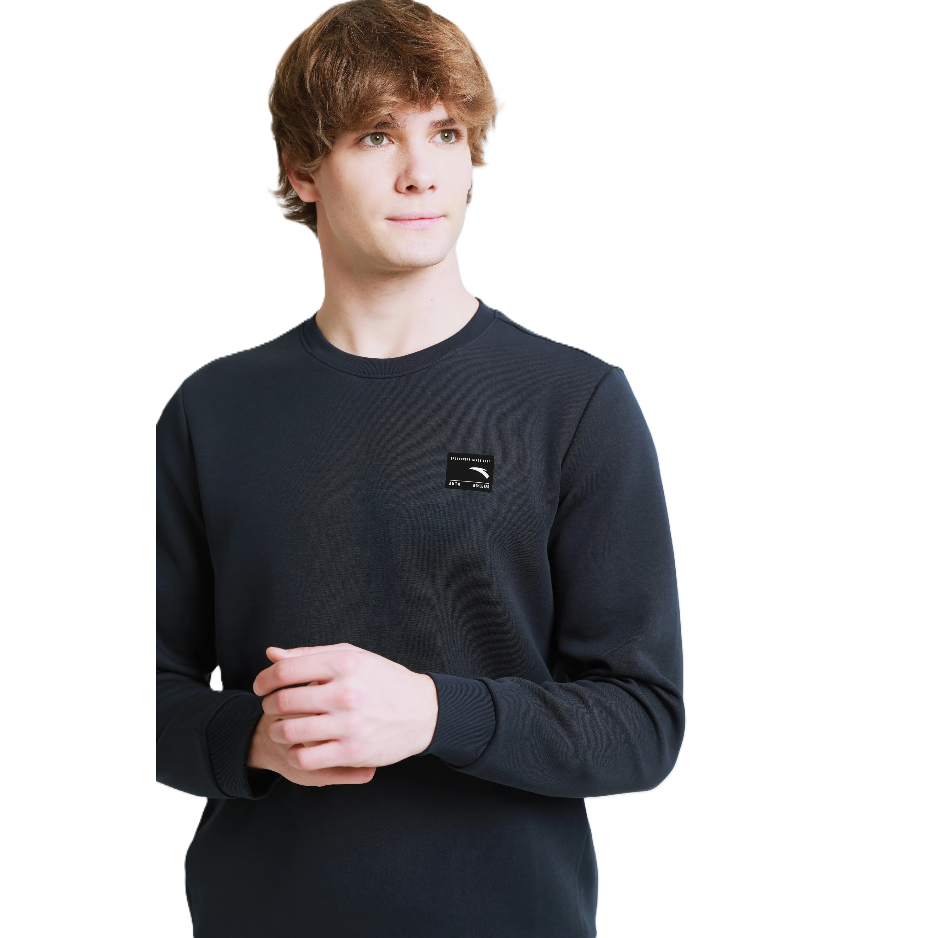 Anta Fitness Sweatshirt For Men, D.Blue