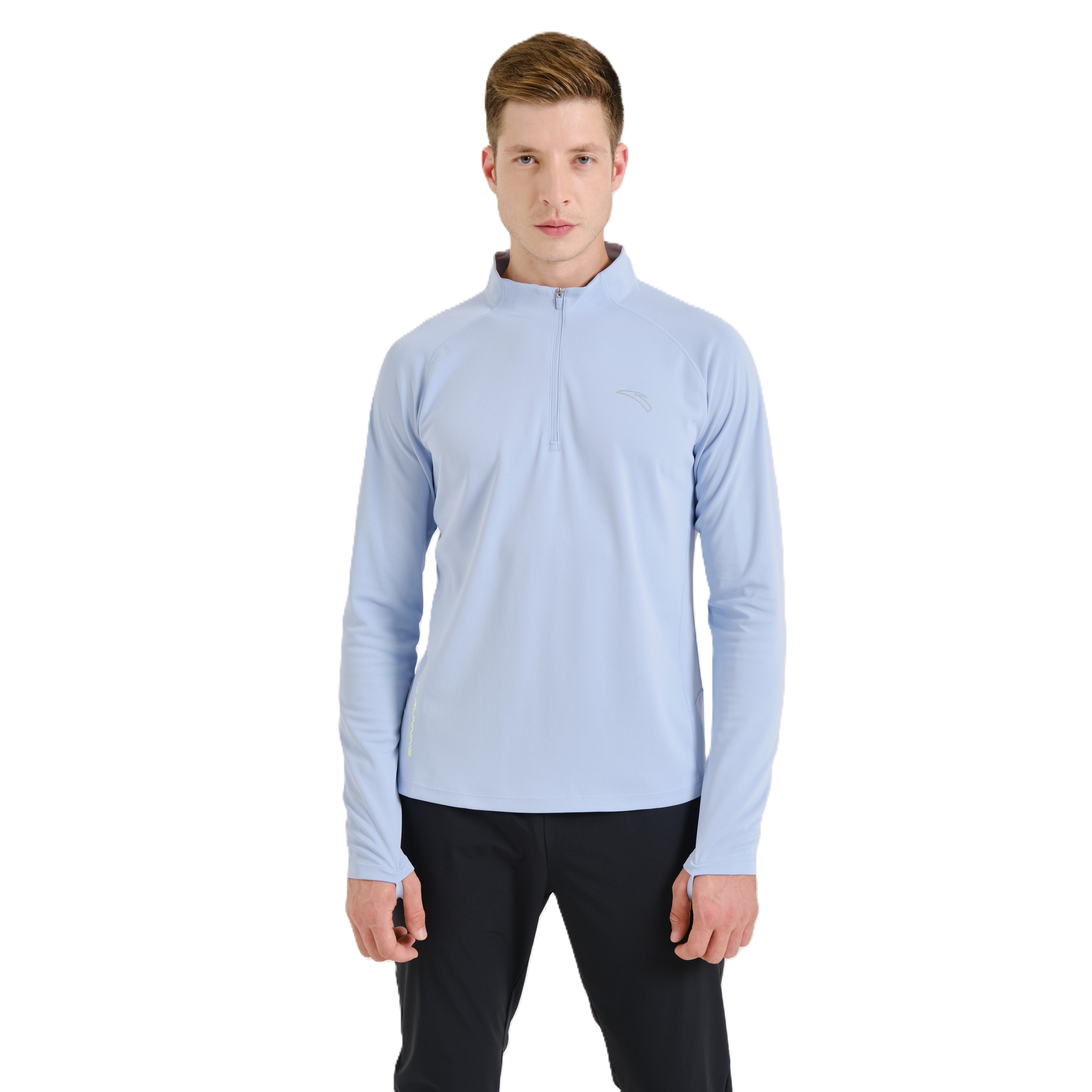 Anta Running Ls T-Shirt For Men, Blue