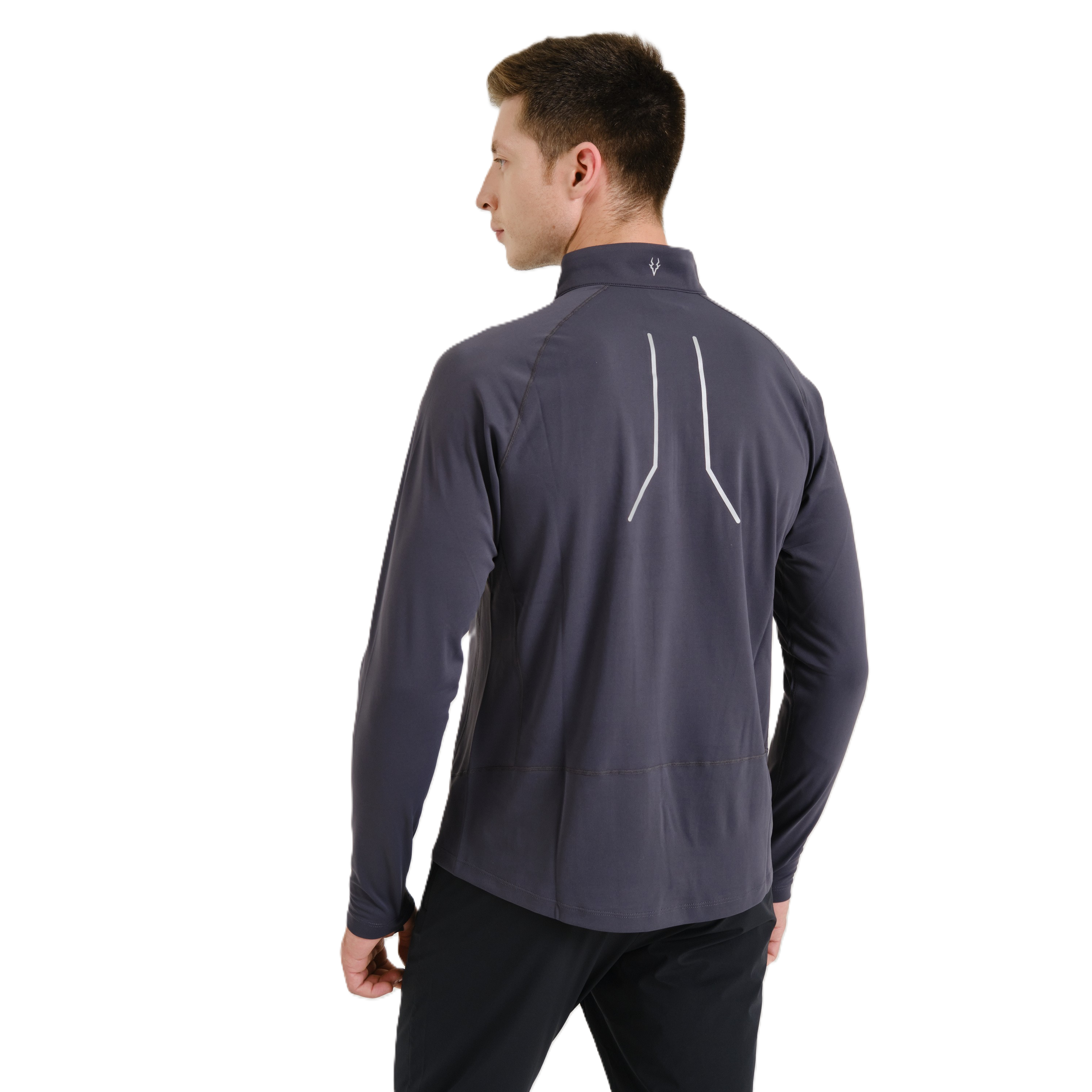 Anta Running Ls T-Shirt For Men, D.Grey