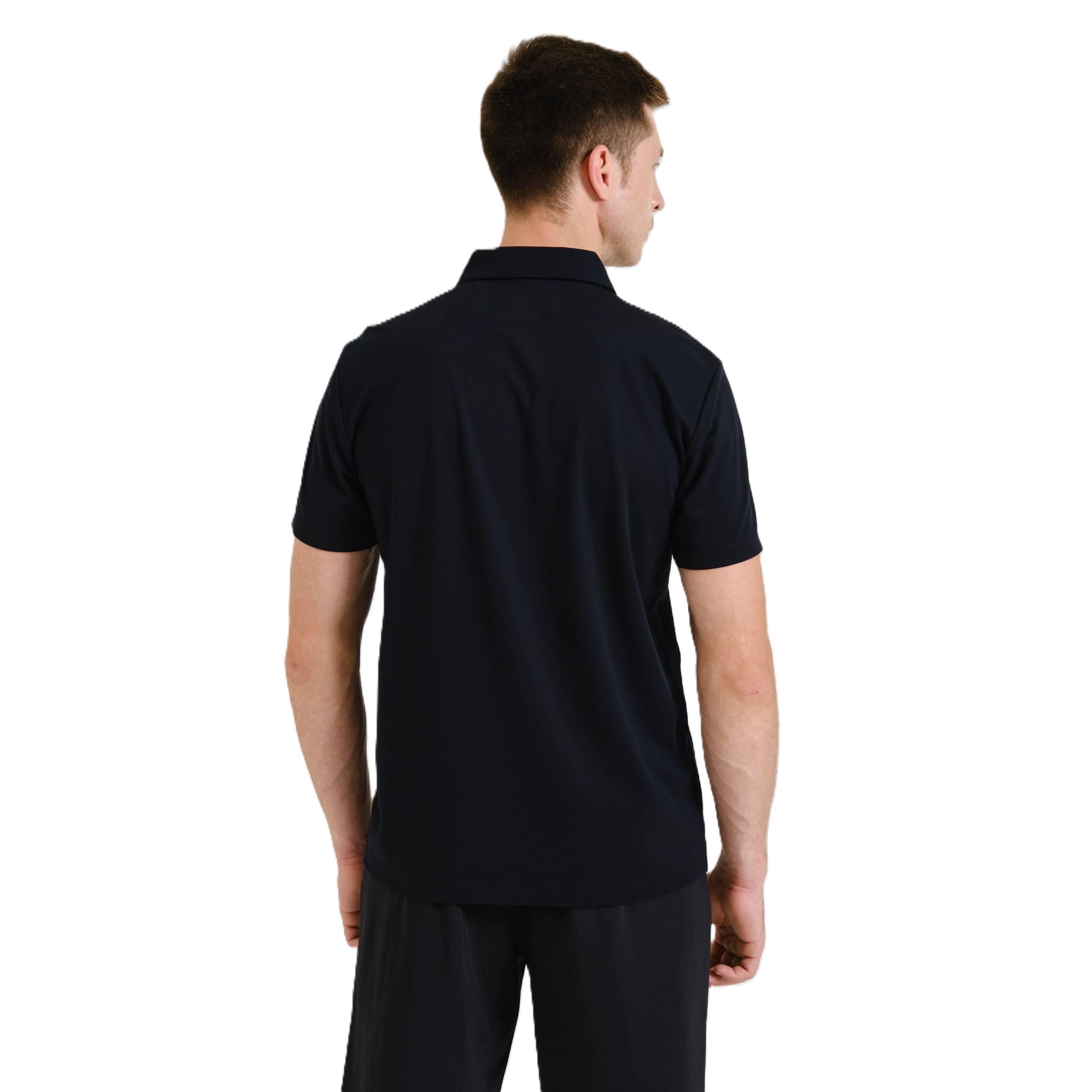 Anta Fitness Ss Polo T-Shirt For Men, Black