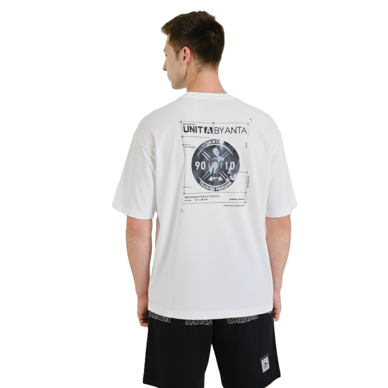 Anta Fitness Ss T-Shirt For Men, Cloud Grey