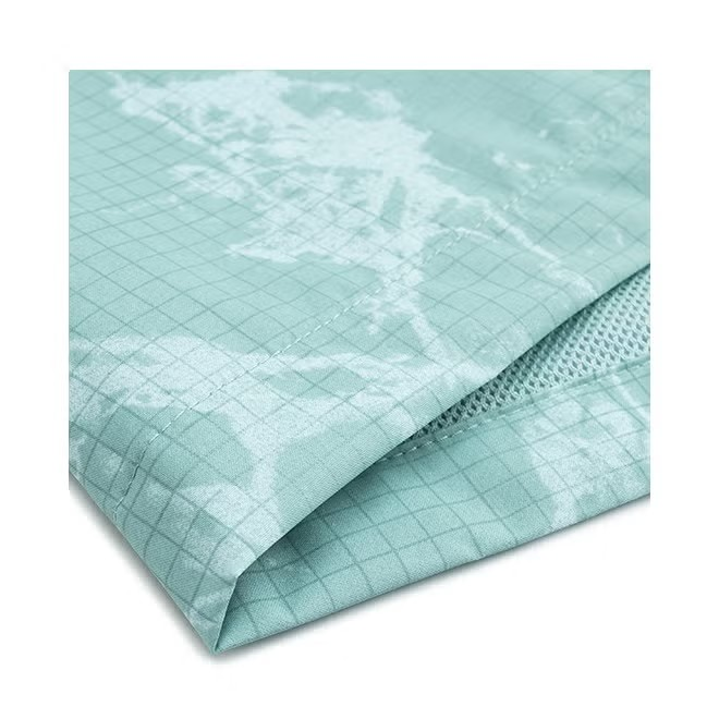 قميص رياضي منسوج من أنتا فيتنس للرجال، لون أخضر فاتح مطبوع