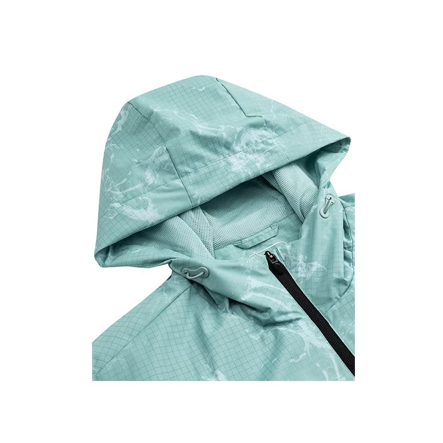 قميص رياضي منسوج من أنتا فيتنس للرجال، لون أخضر فاتح مطبوع