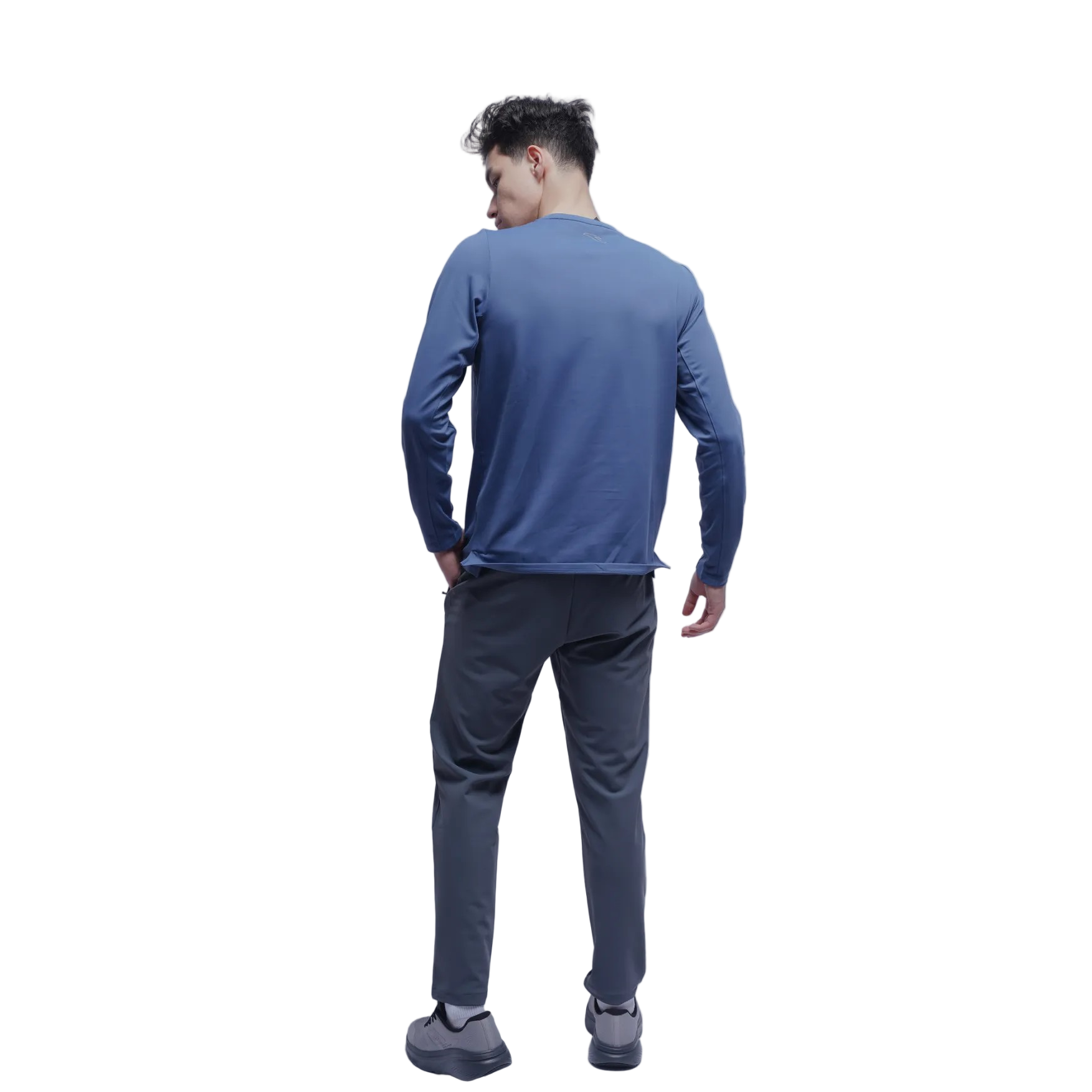 Anta Running Ls T-Shirt For Men, Blue