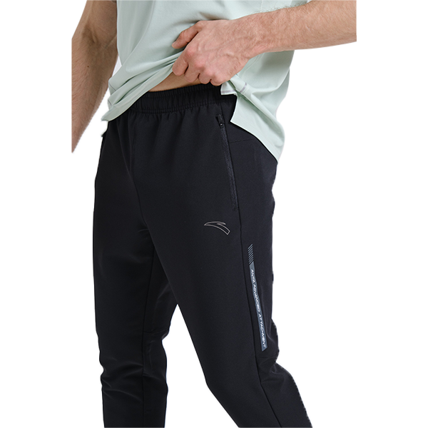 Anta Running Woven Track Pants For Men, Black