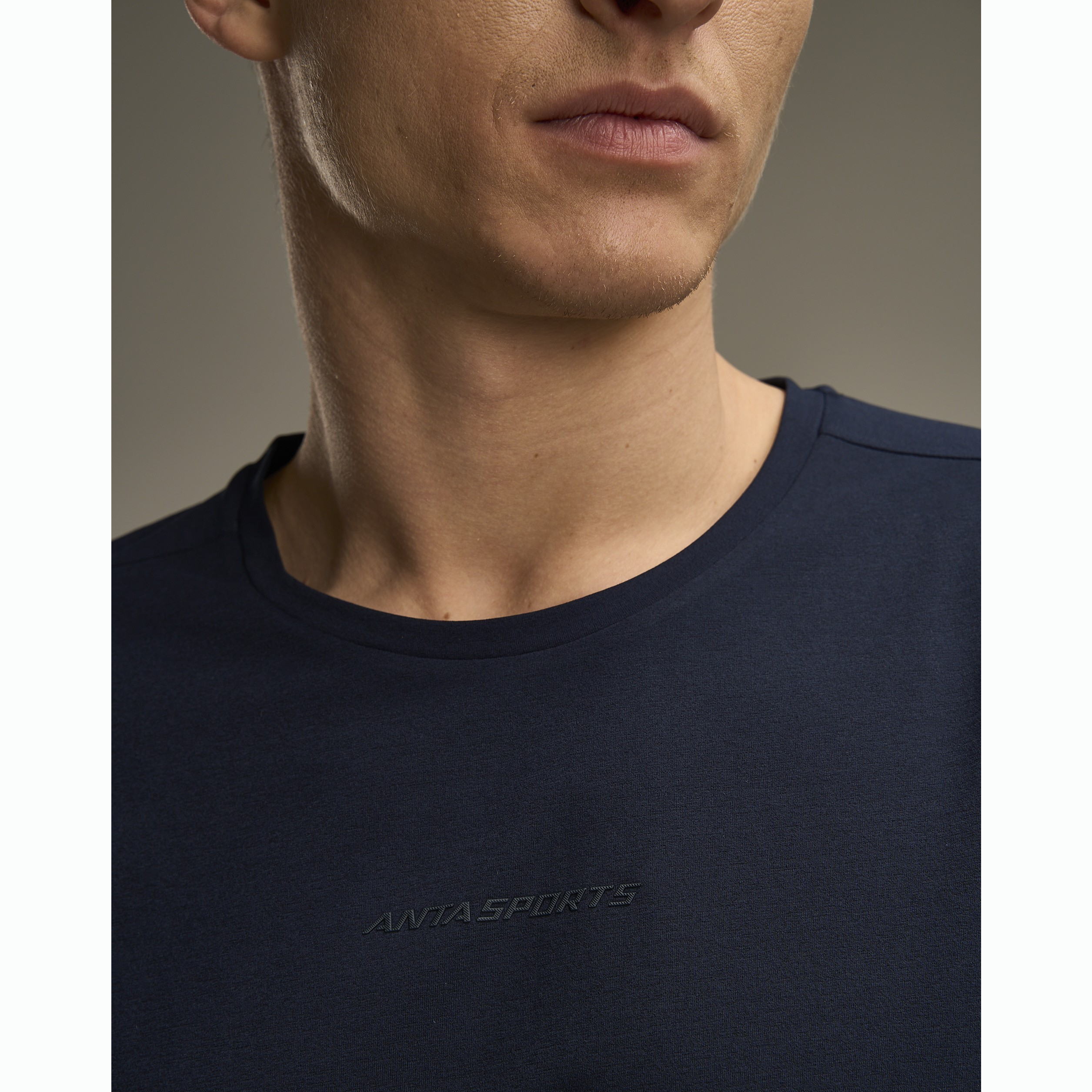 Anta Fitness Ss T-Shirt For Men, D.Blue