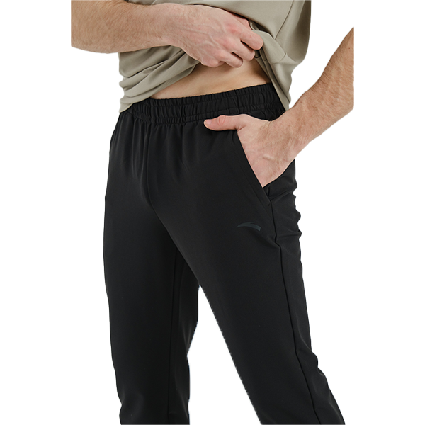 Anta Fitness Woven Track Pants For Men, Black