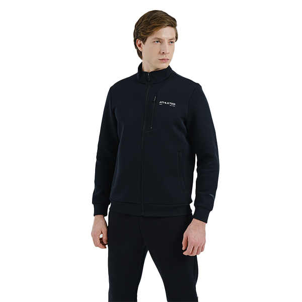 Anta Fitness Knit Track Top For Men, Black