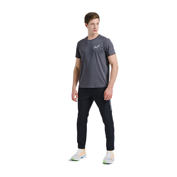 Anta Running Ss T-Shirt For Men, D.Grey