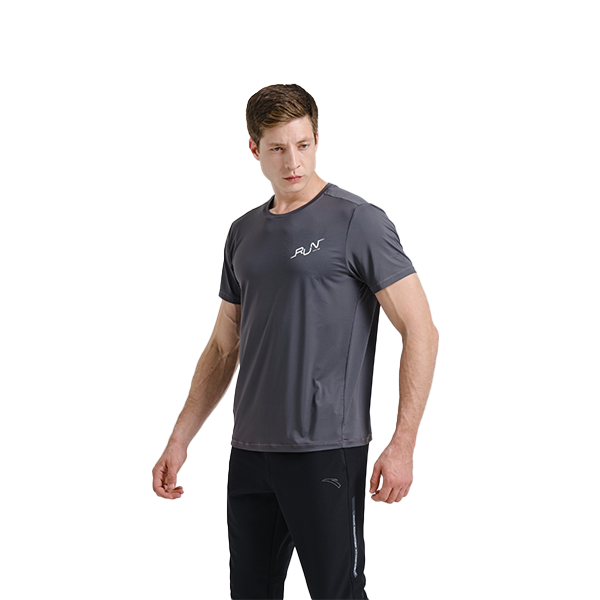Anta Running Ss T-Shirt For Men, D.Grey