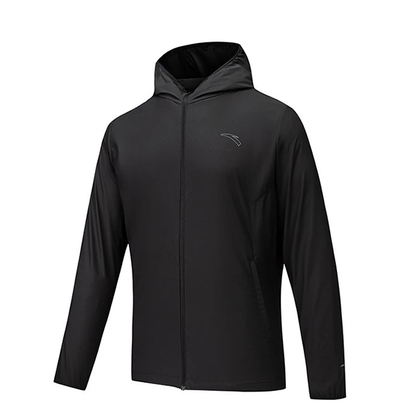 Anta Running Hooded Sweatshirt For Men, Black