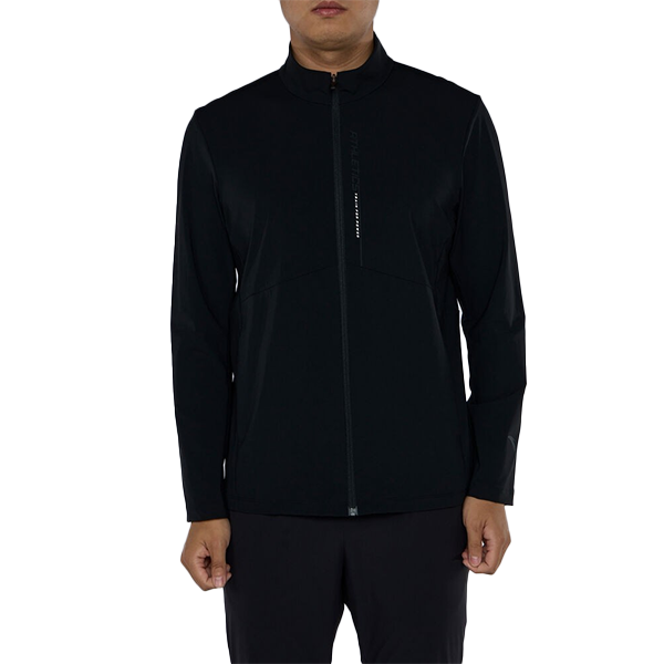 جاكيت رياضي محبوك من أنتا فيتنس للرجال، أسود